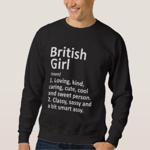 Moletom British Girl United Kingdom Funny Country Roots D