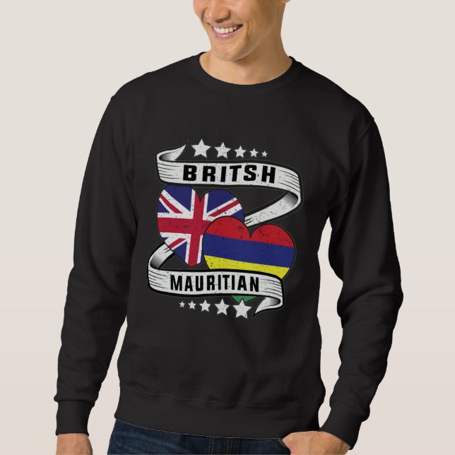 Moletom British Mauritian Flag  British Mauritius and Uk f (Frente)
