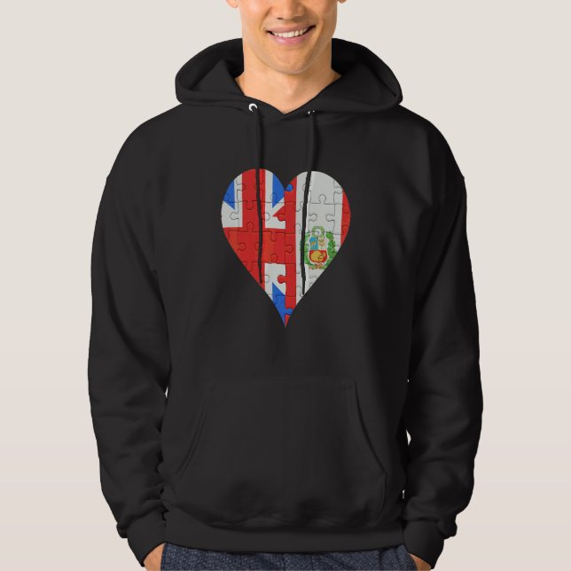 Moletom British Peruvian Flag Heart (Frente)