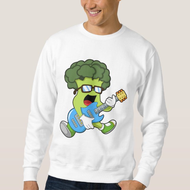 Moletom Broccoli como músico com guitarra (Frente)