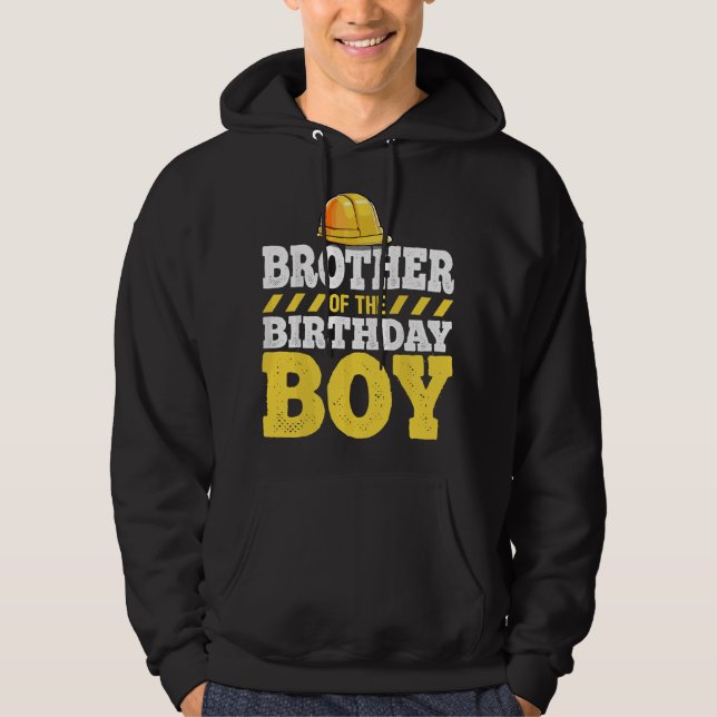 Moletom Brother of the Birthday Boy Construction Birthday  (Frente)