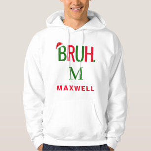 Moletom Bruh Monograma Engraçado Papai Noel Natal Personal