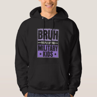 Moletom Bruh Purple para Crianças Militares Mês Ch Militar