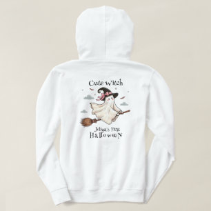 Moletom bruxa-branca simples e elegante no primeiro dia da