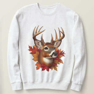 Moletom Buck Deer cercado por Folhas de outono