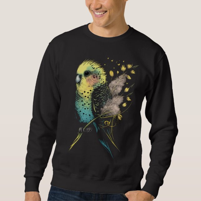 Moletom Budgie Dandelion Flower Budgerigar Parakeet Bird   (Frente)