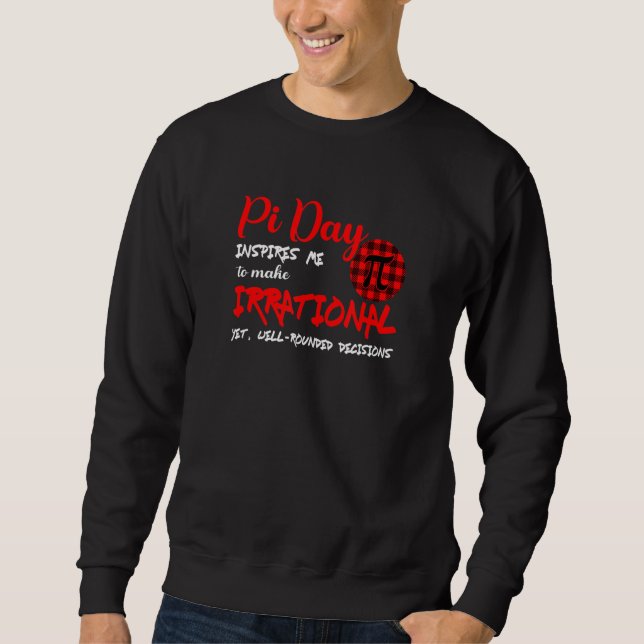 Moletom Buffalo Xadrez Pi Símbolo Pi Dia Me Inspira Math L (Frente)