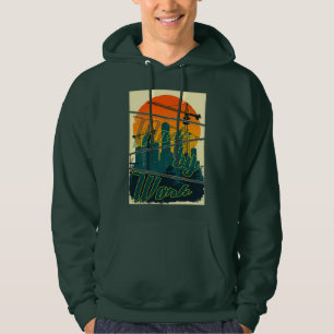 Moletom Built by Workers City Skyline Vintage Labor Day De