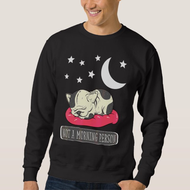 Moletom Buldogue Francês Dormindo Pijamas Roupa Noturna (Frente)