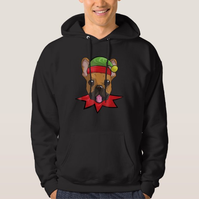 Moletom Buldogue Francês Elf Natal Gif (Frente)