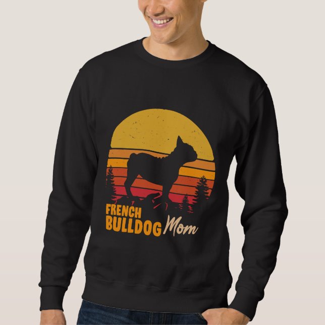 Moletom Buldogue Francês Mãe Vintage Retro (Frente)