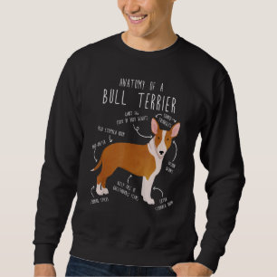 Moletom Bull Terrier Anatomy Cute Pet Bully Dog Mãe Pai