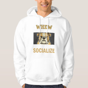 Moletom Bulldog Engraçado Socializar Cachorro