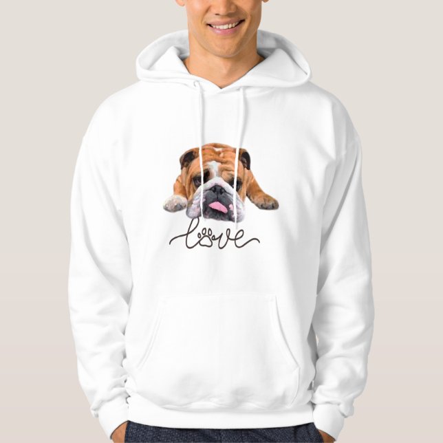 Moletom Bulldog,ilustração T-Shirt (Frente)
