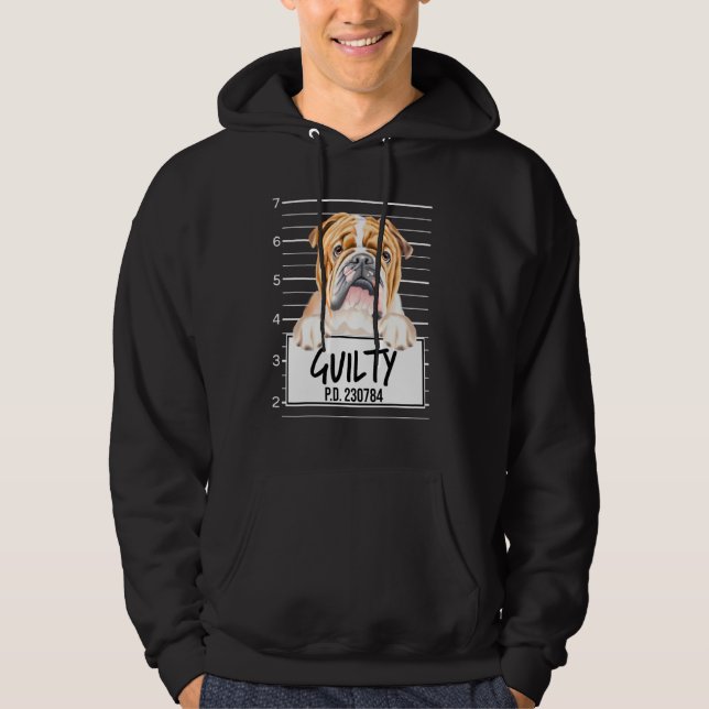 Moletom Bulldog Mugshot Cachorro Culpado (Frente)