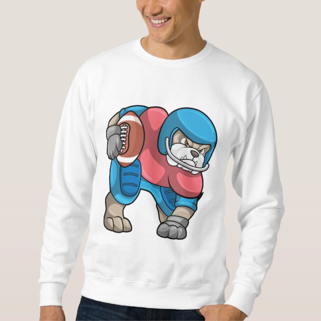 Moletom Bulldog no Esporte com Futebol e Capacete (Frente)