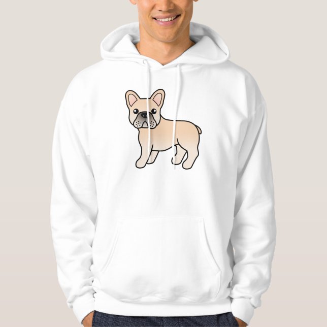 Moletom Bulldogue Francês Creme Cachorro Cartoon Fofo (Frente)