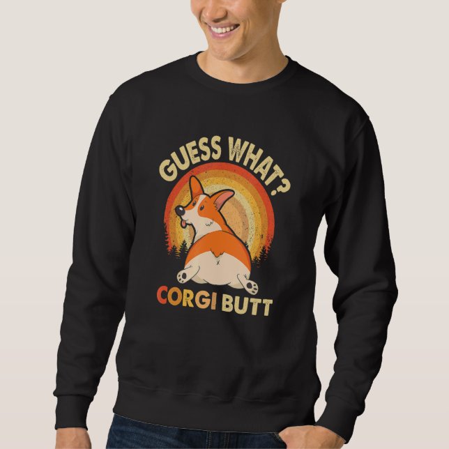 Moletom Bunda de Corgi Guess Antigo Que Corgi Cachorro (Frente)