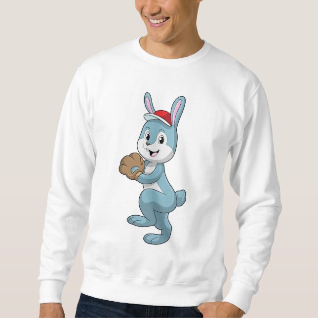 Moletom Bunny no Baseball com luva de baseball (Frente)