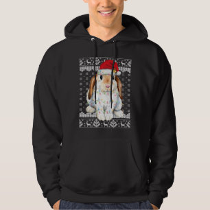 Moletom Bunny Rabbit Natal Feio Sweater Engraçado Xmas Tre
