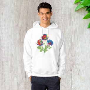 Moletom Buquê de Rosas Arco-íris Arte Floral Pop