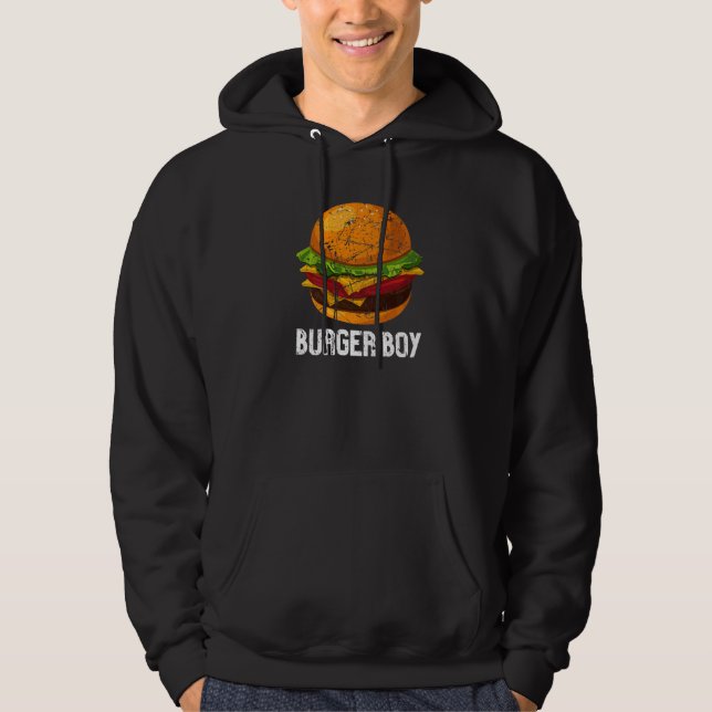 Moletom Burger Boy Hamburger Comida Rápido Homens Cheesebu (Frente)