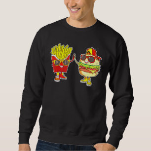 Moletom Burger E Fries Trendy Weiry Bff Fast Comida Que