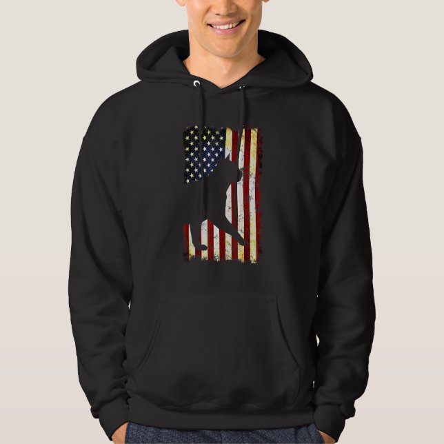 Moletom Burmanês Cat Silhouette American Flag 4 De Julho (Frente)