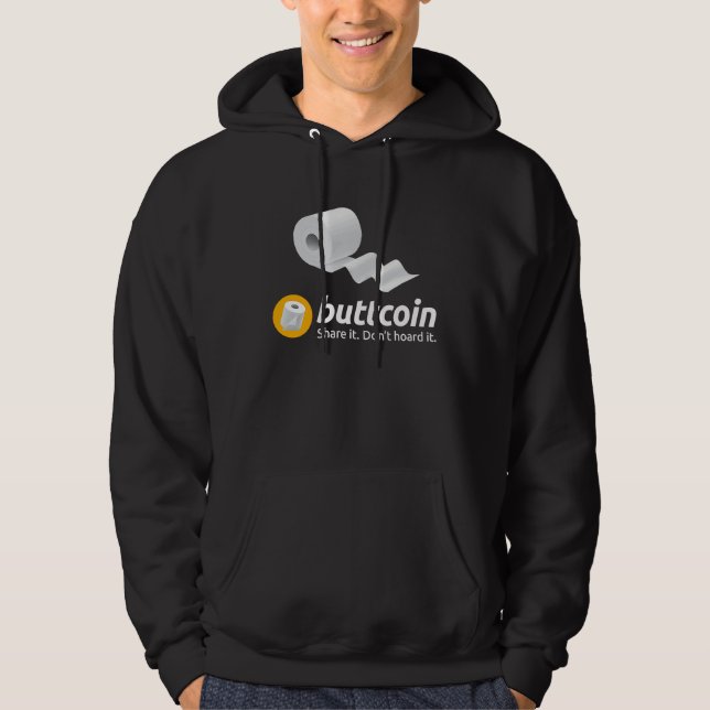 Moletom Buttcoin Compartilhe Não Acumule  Bitcoin Cripto G (Frente)