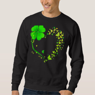 Moletom Butterfly Heart Leaf Rua Irlandesa Patrick Day Clo