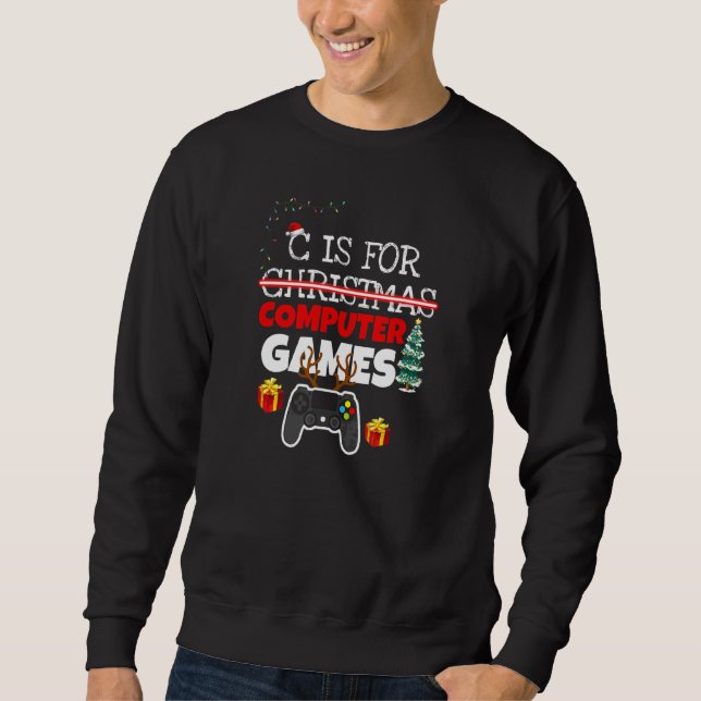 Moletom C É Para Homens De Natal De Jogos De Computador Ga (Frente)