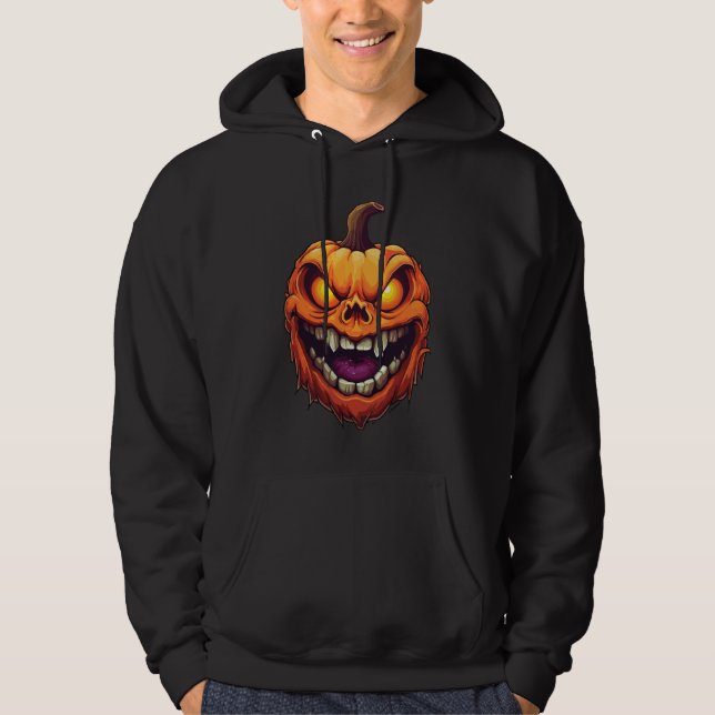 Moletom Cabeça de Abóbora Sorrindo Sinistramente (Frente)