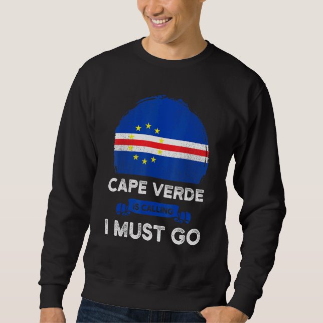 Moletom Cabo Verde Chama Que Preciso Ir Bandeira De Cabo V (Frente)