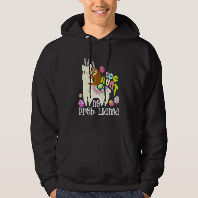 Moletom Caça De Ovo Sem Prob Llama Bunny Sloth Andando Lla (Frente)