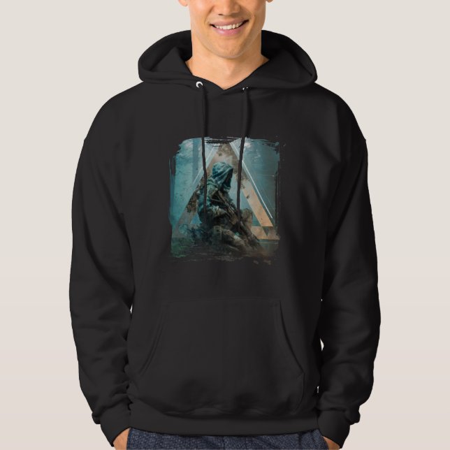 Moletom Caçador Apex – Design de Arte de Guerreiro de Sobr (Frente)