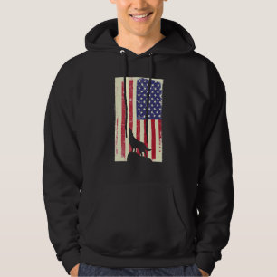 Moletom Caçador de Lobo Americano Patriótico Masculino Par
