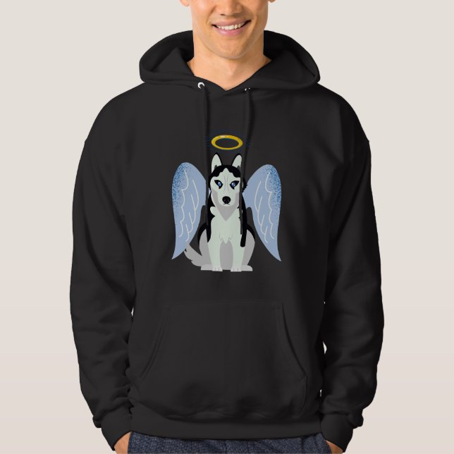 Moletom Cachorro Anjo Siberiano Azul (Frente)