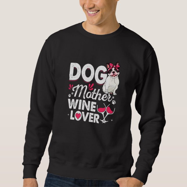 Moletom Cachorro Bonito Mãe Vinha Boston Terrier Cachorro  (Frente)