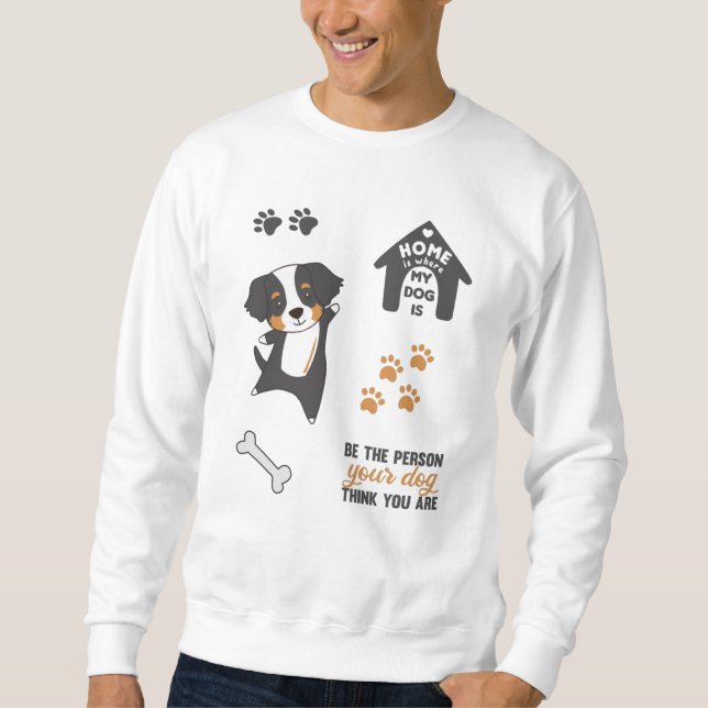 Moletom Cachorro Cachorro Coleta Montanha Bernesa (Frente)