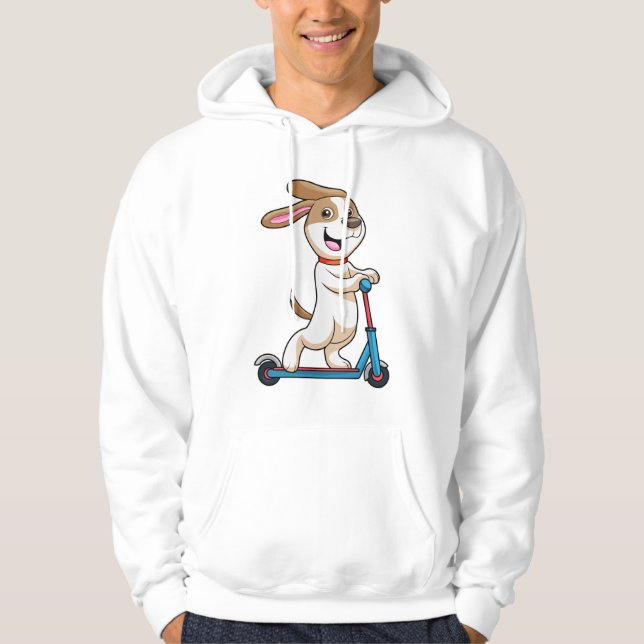 Moletom Cachorro como Biker com Patinete (Frente)
