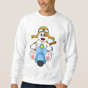 Moletom Cachorro como motociclista com Scooter.PNG