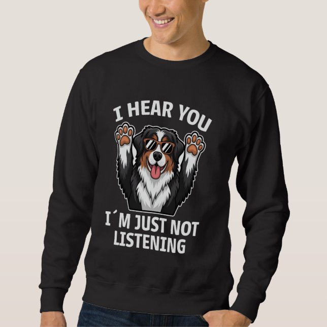 Moletom Cachorro da Montanha Bernese Engraçado Cachorro Be (Frente)