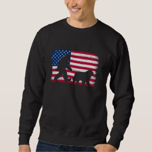Moletom Cachorro da Terra Nova de 4 de julho Bandeira Amer