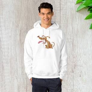 Moletom Cachorro De Cartografia Com Língua Saída Mens Hood