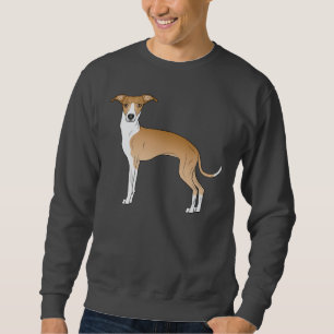 Moletom Cachorro De Cartoons De Greyhound, Branco E Italia