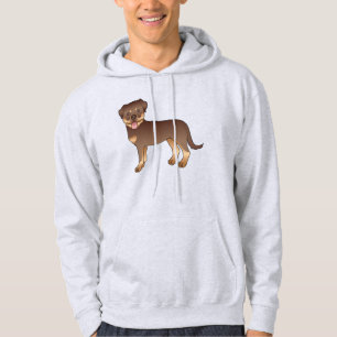 Moletom Cachorro De Cartoons Vermelho E Tan Rottweiler