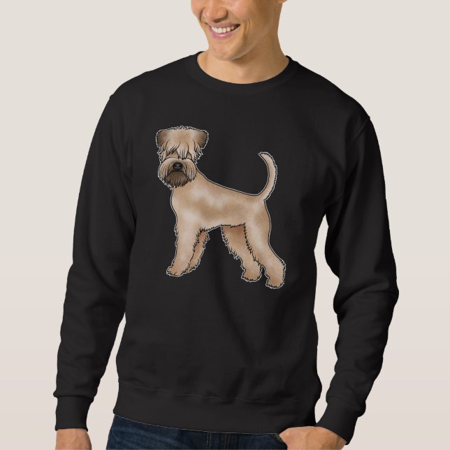 Moletom Cachorro de desenho animado bege Terrier Wheaten d (Frente)