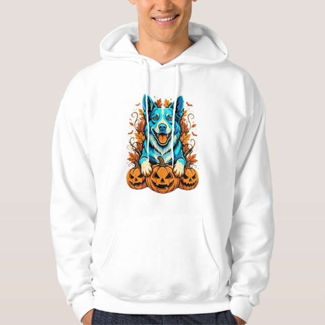 Moletom Cachorro de Halloween com Abóboras Jack O Lantern_ (Frente)