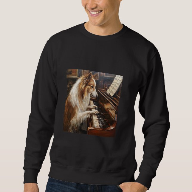 Moletom Cachorro de Piano Sheltie (Frente)