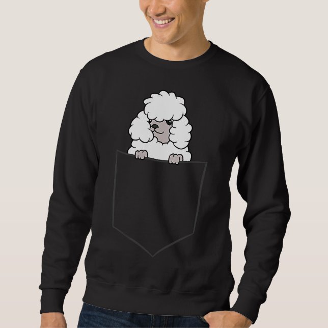 Moletom Cachorro De Poodle Num Bolso Engraçado (Frente)